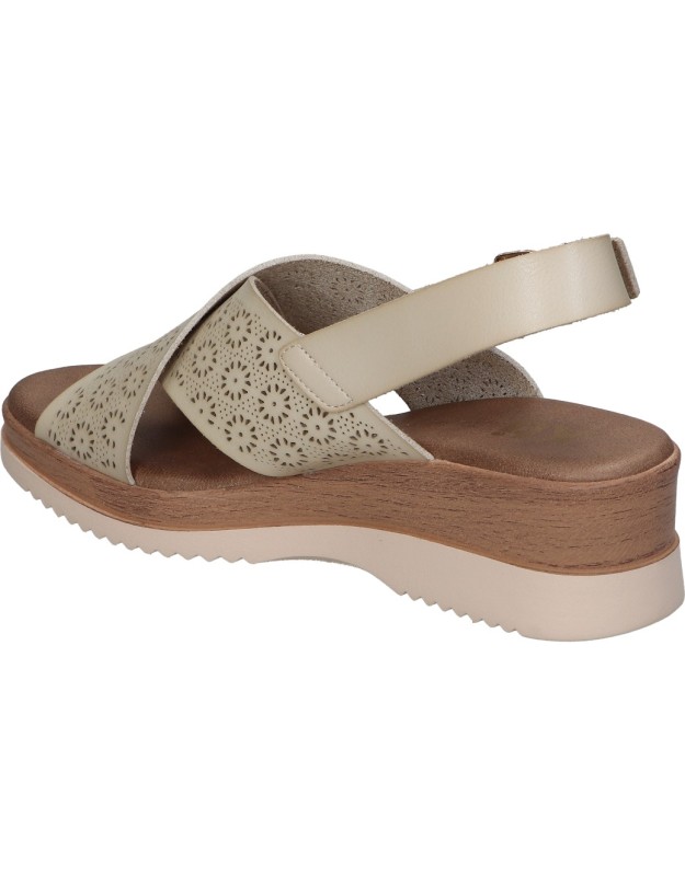 Sandalias con cuña para mujer XTI 143852 beige