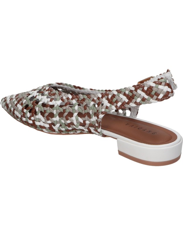 Zapatos planos para mujer SKYDIVA BEEF verde con espigas