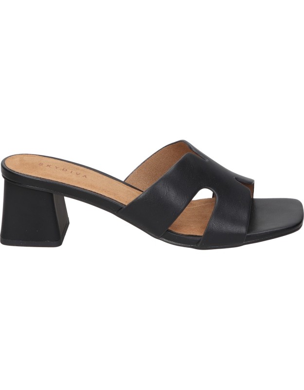 sandalias de tacon para mujer skydiva mood negro 36