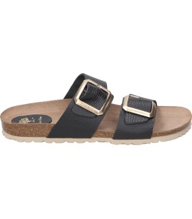 Sandalias de piel para mujer INTERBIOS 7232 negro