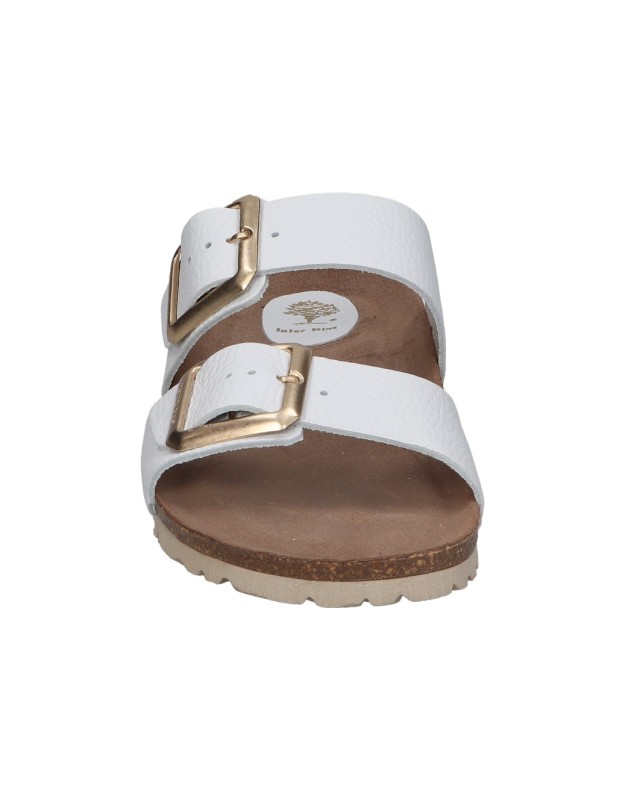 Sandalias de piel para mujer INTERBIOS 7232 blanco