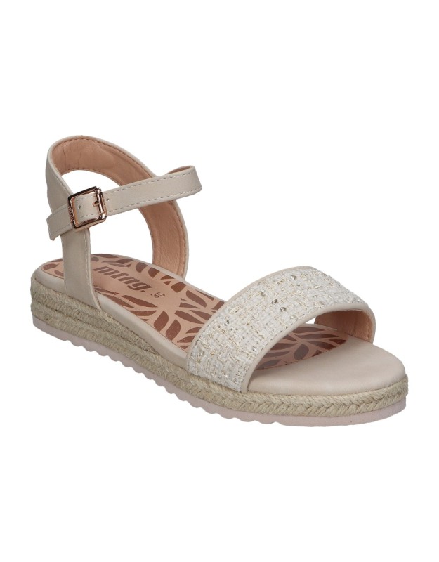 Sandalias con cuña Mustang Pad 48963 en beige para niña