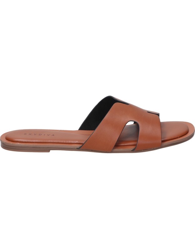 Sandalias planas para mujer SKYDIVA Chill marrón