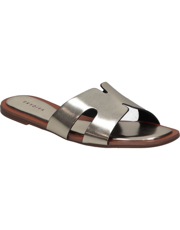 Sandalias planas para mujer SKYDIVA Chill color oro