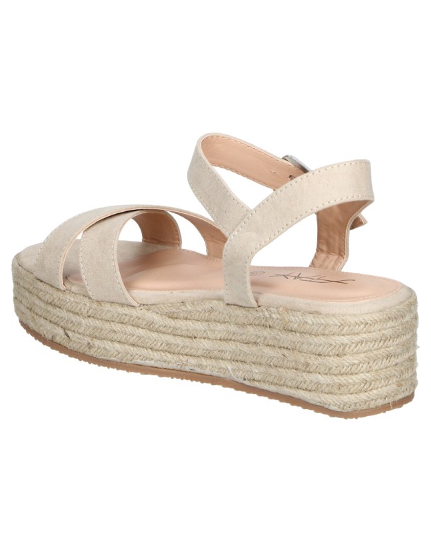 Sandalias con cuña para mujer STAY 65-689 beige