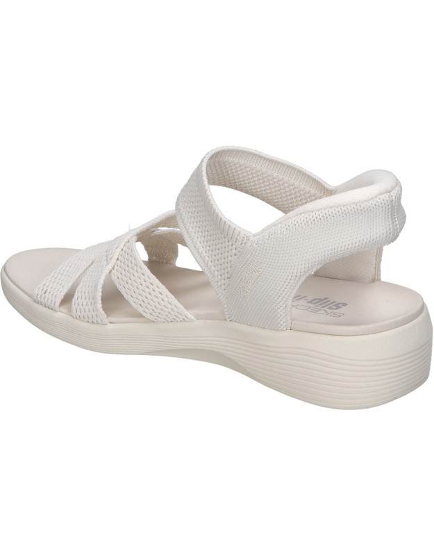 Sandalias veganas para mujer SKECHERS Slip Ins 163524-OFW blanco