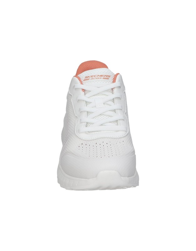 Zapatillas Skechers Slip Ins Bobs Sport Squad Chaos en blanco y naranja