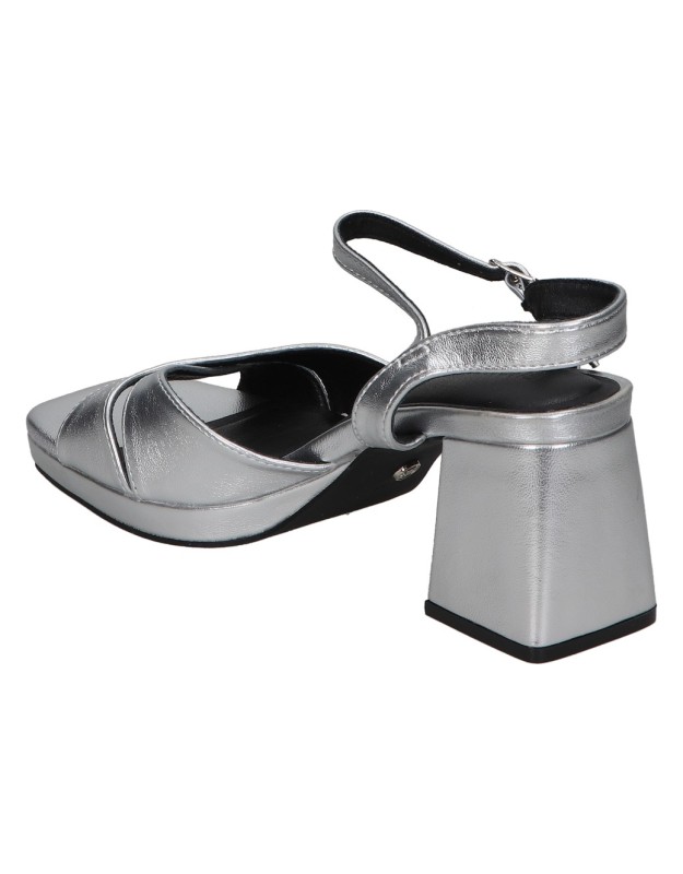 Sandalias de tacón para mujer BUONAROTTI S-5103 plata