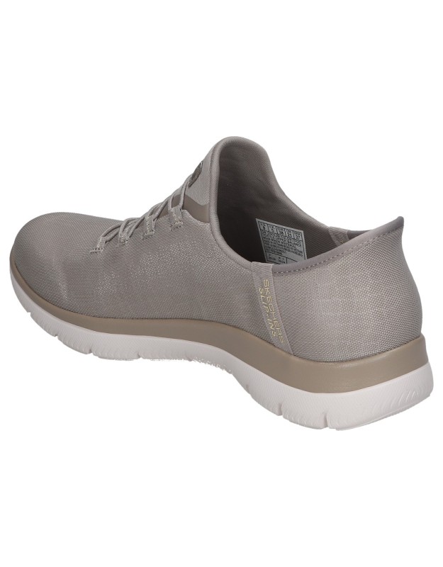 Zapatillas veganas para mujer SKECHERS Slip-ins Summits Classy Night 150128-TPGD color taupe