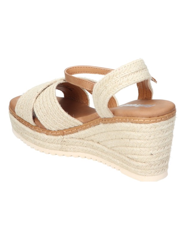 Alpargatas veganas de cuña para mujer REFRESH 171543 beige