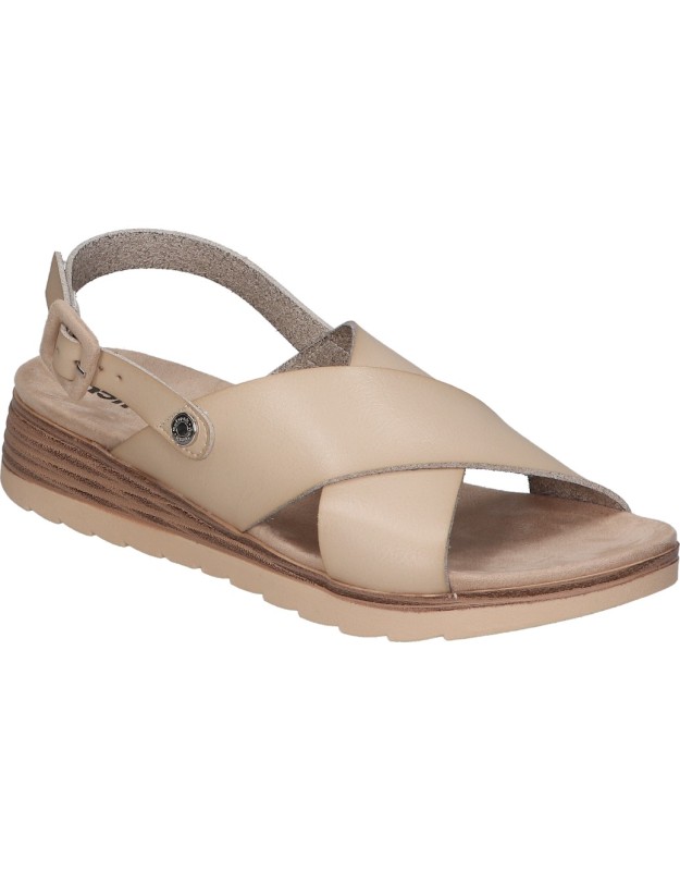 Sandalias veganas de cuña para mujer REFRESH 172674 beige