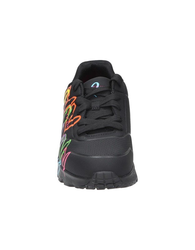 Zapatillas para mujer SKECHERS x JGoldcrown Uno Lite Spread The Love 314064L-BKMT negro y multicolor