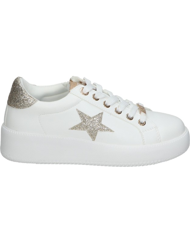 Zapatillas para niña XTI KIDS 150945 blanco y dorado