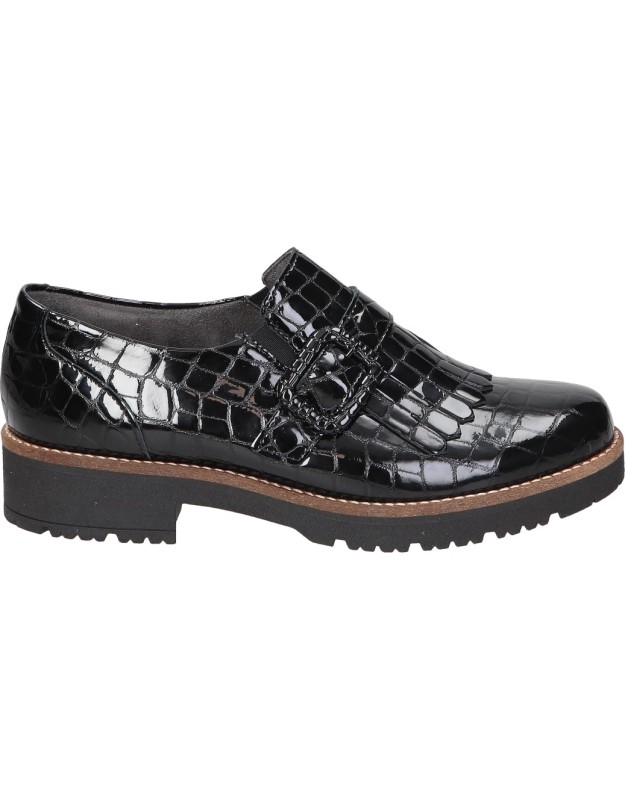mocasines de piel con tacon para mujer pitillos 10772 negro 40