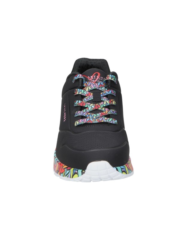 Zapatillas para mujer SKECHERS JGoldcrown UNO Lite Subtle Love 314088L-BKMT negro y multicolor