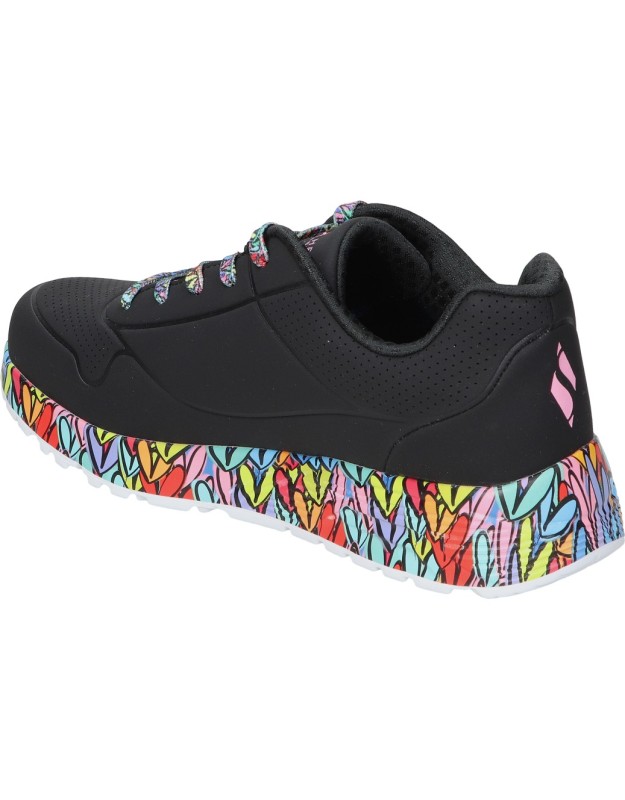 Zapatillas para mujer SKECHERS JGoldcrown UNO Lite Subtle Love 314088L-BKMT negro y multicolor