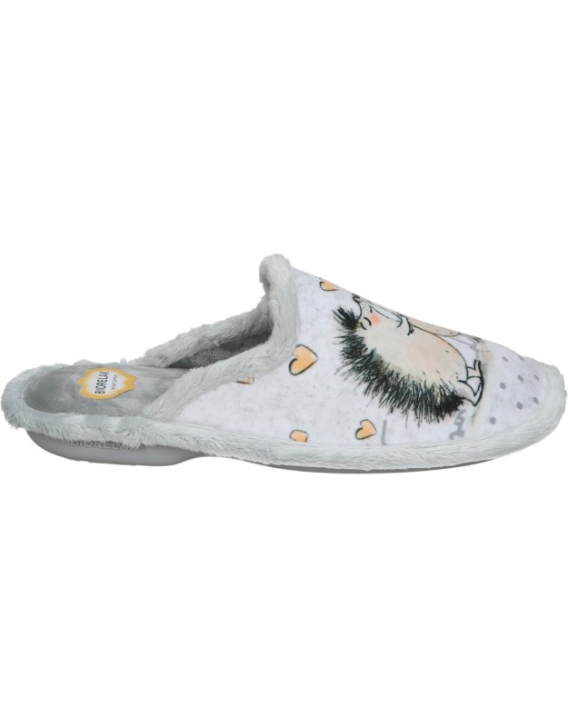 Zapatillas de casa destalonadas para mujer COSDAM 4631 gris