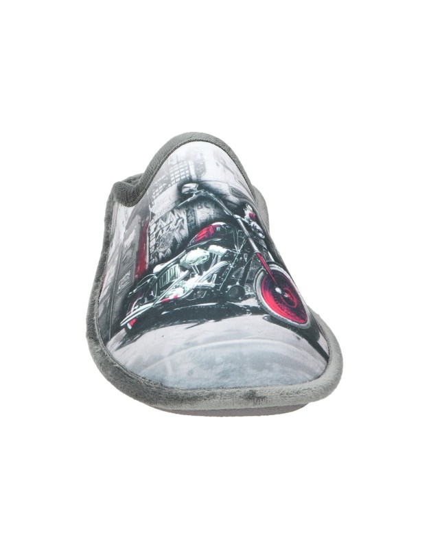 Zapatillas de casa destalonadas para hombre COSDAM 1442 gris