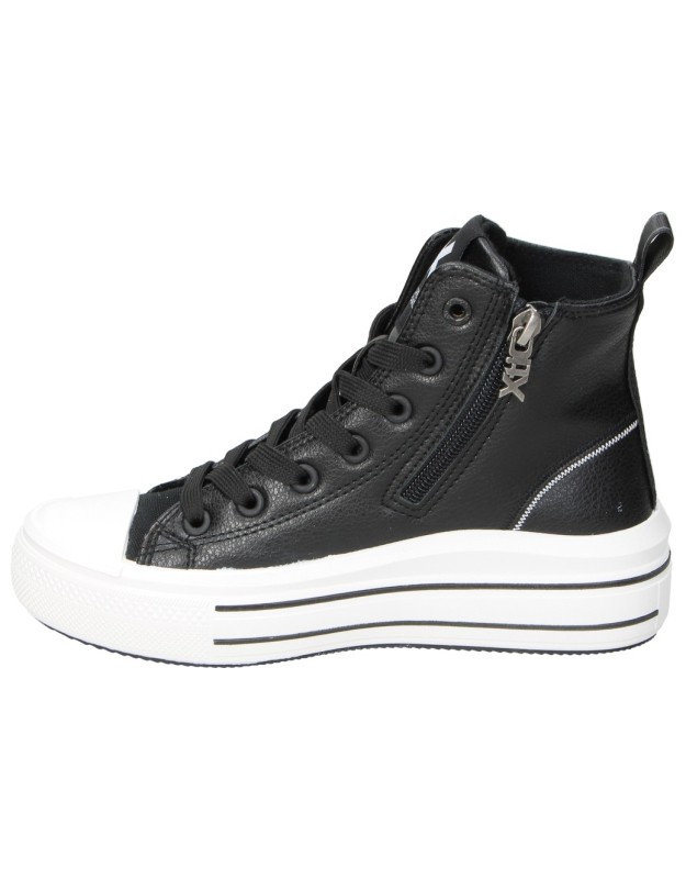 Zapatillas altas con plataforma para niña XTI KIDS 151297 negro
