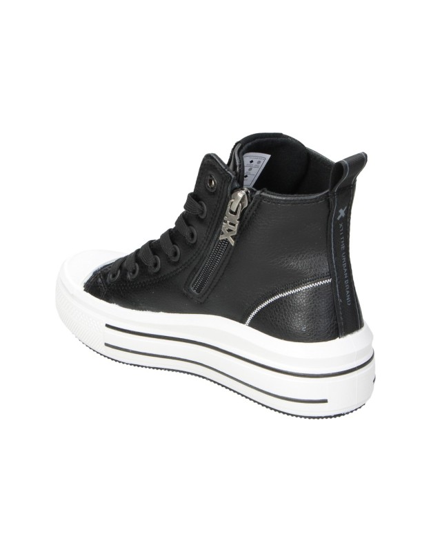 Zapatillas altas con plataforma para niña XTI KIDS 151297 negro
