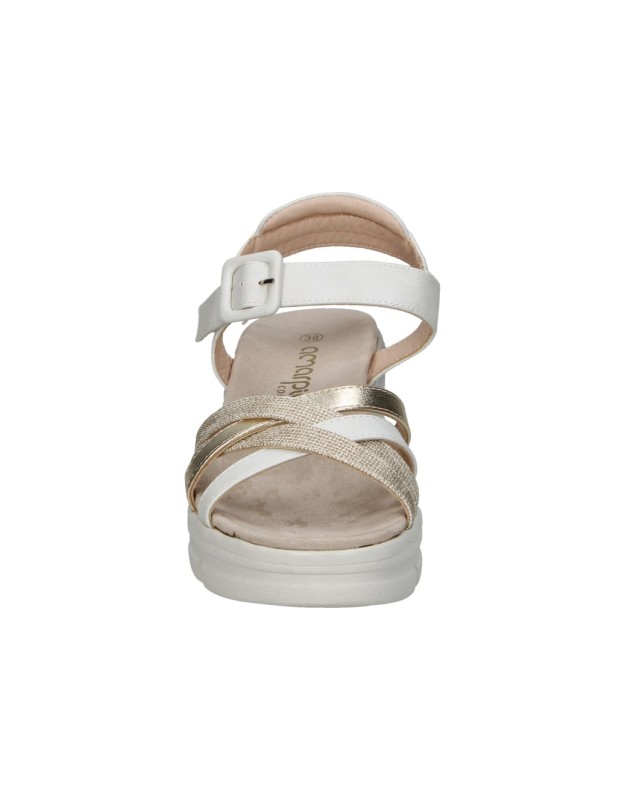 Sandalias con cuña para mujer AMARPIES ABZ26552 blanco