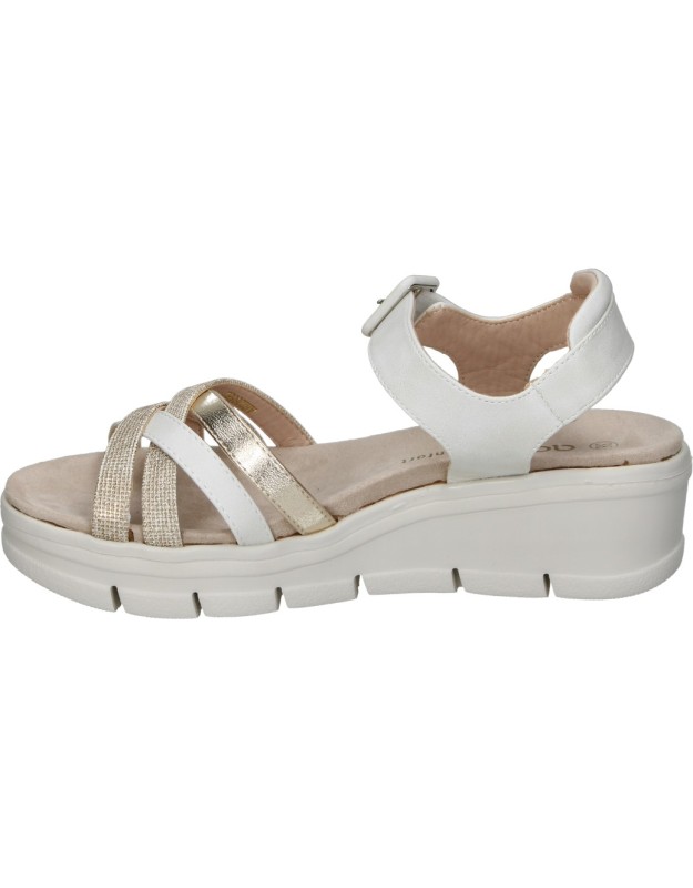 Sandalias con cuña para mujer AMARPIES ABZ26552 blanco