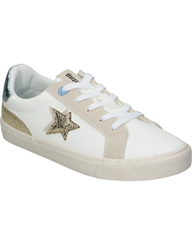 Zapatillas para niña MUSTANG Emi 81215 blanco y dorado
