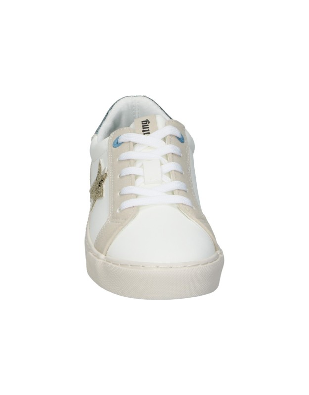 Zapatillas para niña MUSTANG Emi 81215 blanco y dorado