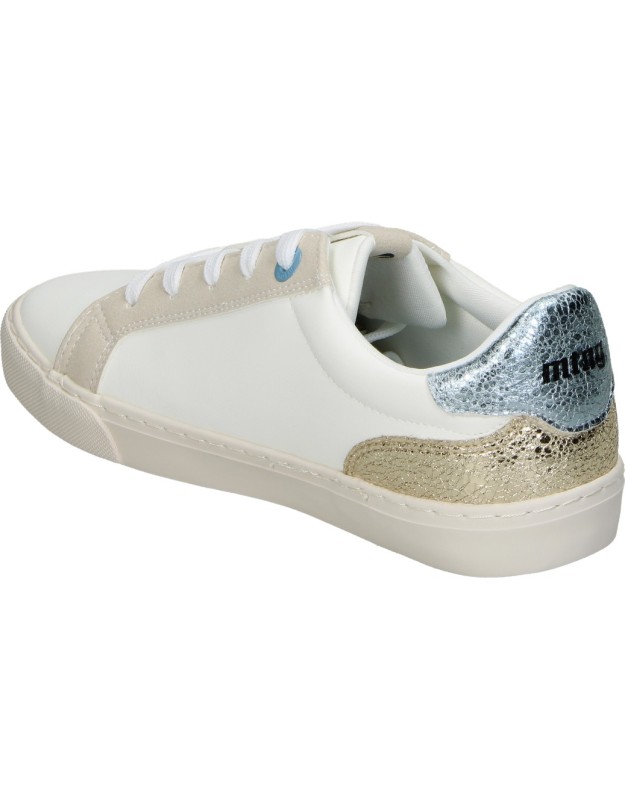 Zapatillas para niña MUSTANG Emi 81215 blanco y dorado