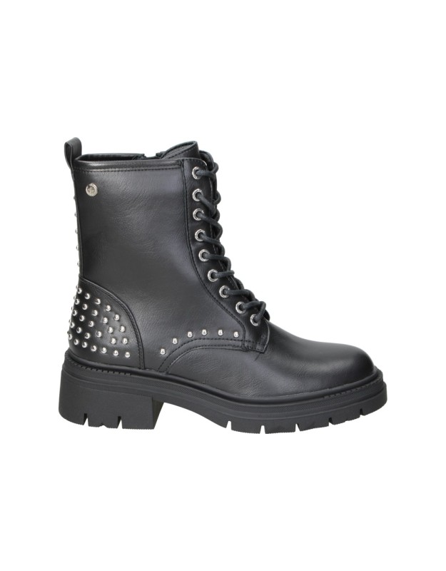 botines veganos para mujer xti 144640 negro con tachuelas 38