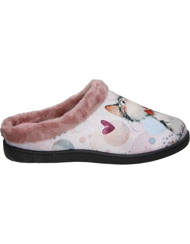 Zapatillas de casa para mujer CALZADOS ROAL R12213-GATO blanco