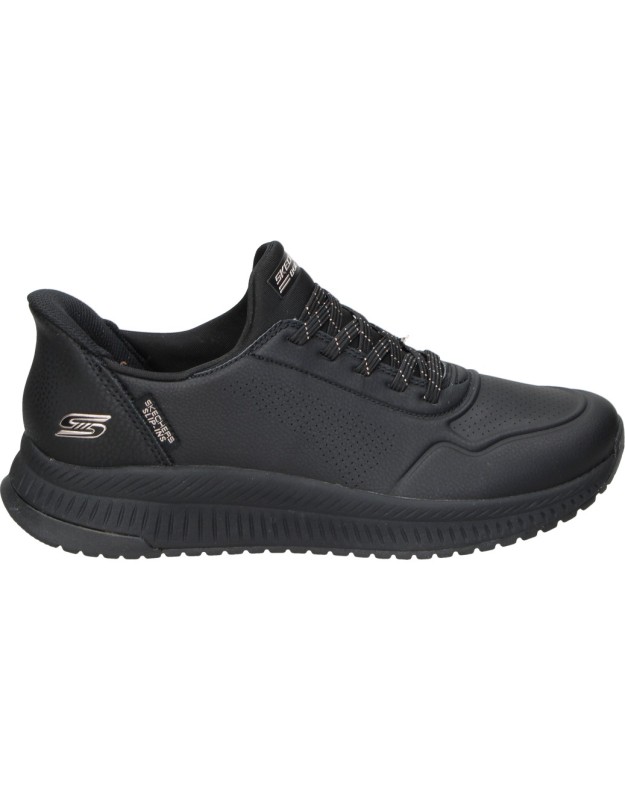 Zapatillas para mujer SKECHERS Slip-ins Bobs Squad 4 Staple Look 117740-BLK negro