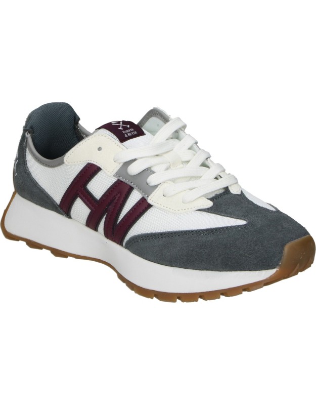 Zapatillas HARPER&NEYER AGP gris y burdeos