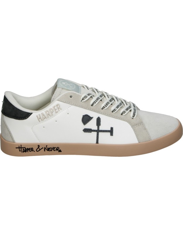 Zapatillas HARPER&NEYER Superbowl blancas con gris y negro