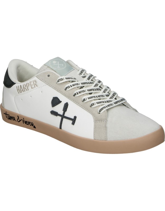 Zapatillas HARPER&NEYER Superbowl blancas con gris y negro