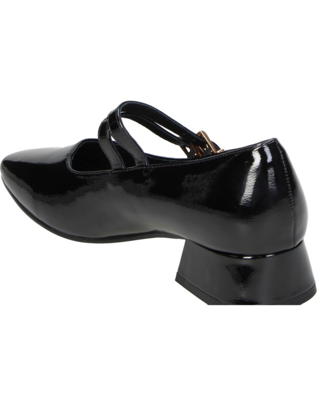Zapatos de tacón negros de charol D'Angela DXF29022