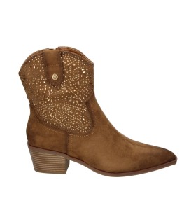 Botines de tacón XTI 144309 camel con brillos