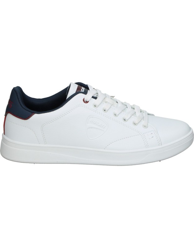 zapatillas blancas ducati du42m104 con detalles en azul marino 41