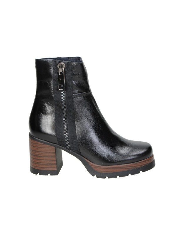 botines de piel con tacon dorking d9413 negros 36
