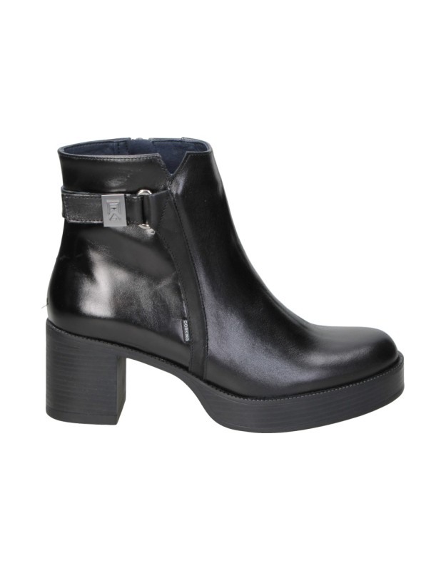 botines de piel con tacon dorking d9589 en negro 41
