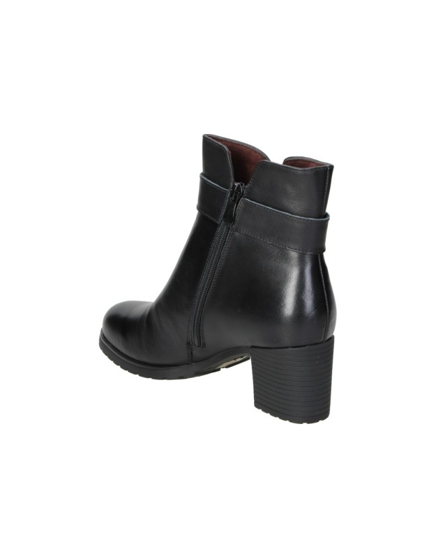 Botines de piel con tacón TREINTAS 4412 negros