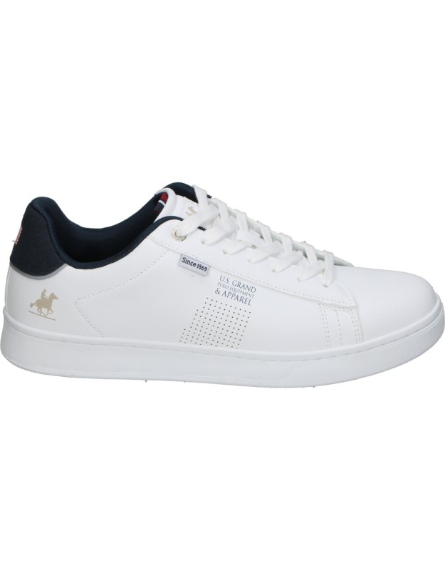 zapatillas casual us grand polo gpm524015 blancas 45