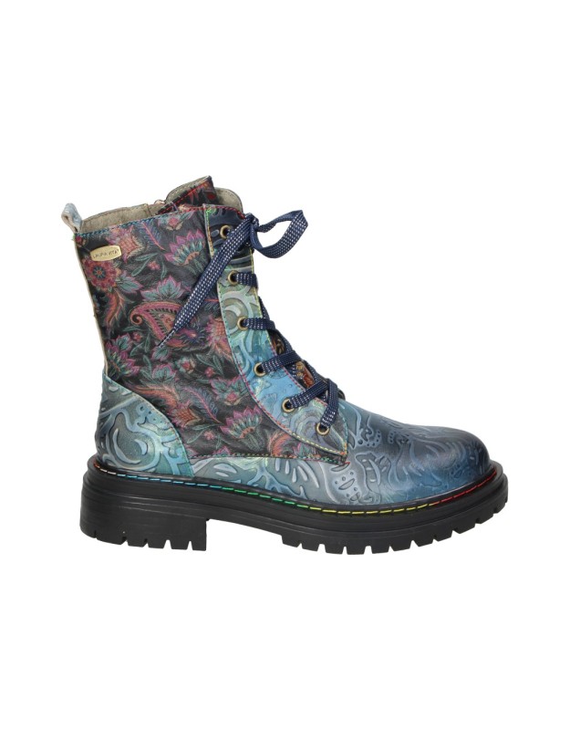 botines estampados laura vita kandyo 24 azules 38