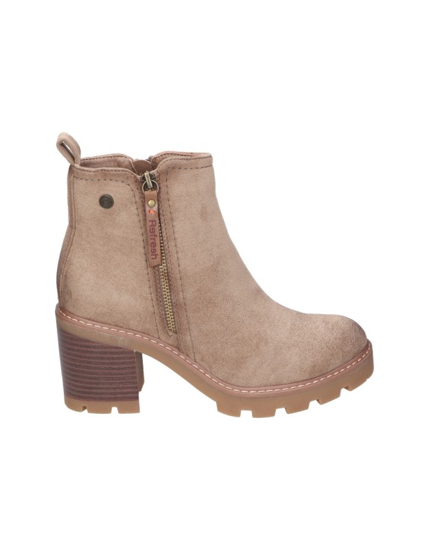 Botines de tacón en taupe REFRESH 172125 para mujer