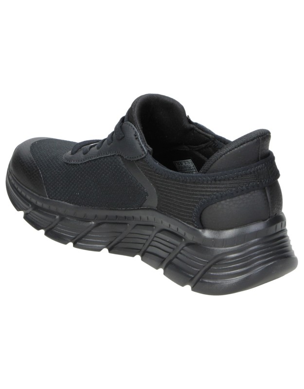 Zapatillas Skechers Slip:Ins Linear Force negras para mujer