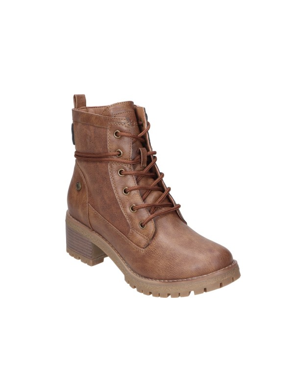 Botines de tacón REFRESH 170145 en color camel