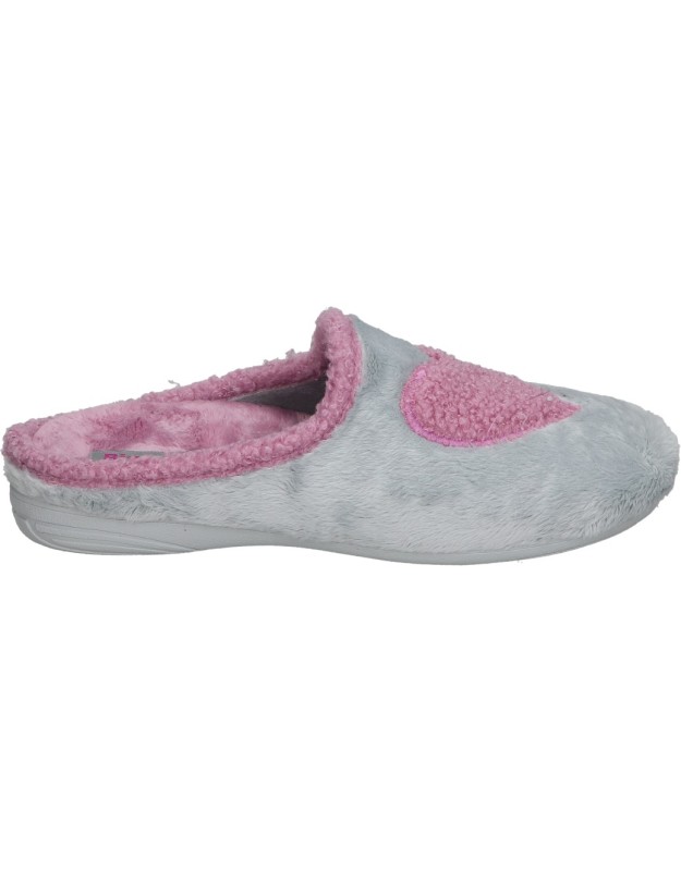zapatillas de casa destalonadas cosdam 13039 en gris y rosa 38