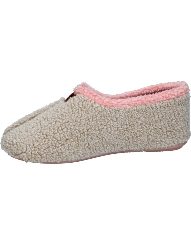 Zapatillas de casa NORTEÑAS 29-139 en beige y rosa