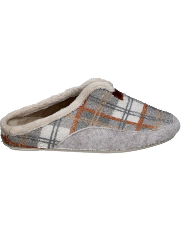 Zapatillas de casa NORTEÑAS 21-192 gris con cuadros