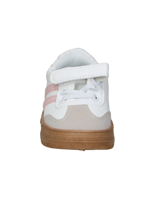 Zapatillas respetuosas infantiles ÑAKOS 8015 blanco y rosa
